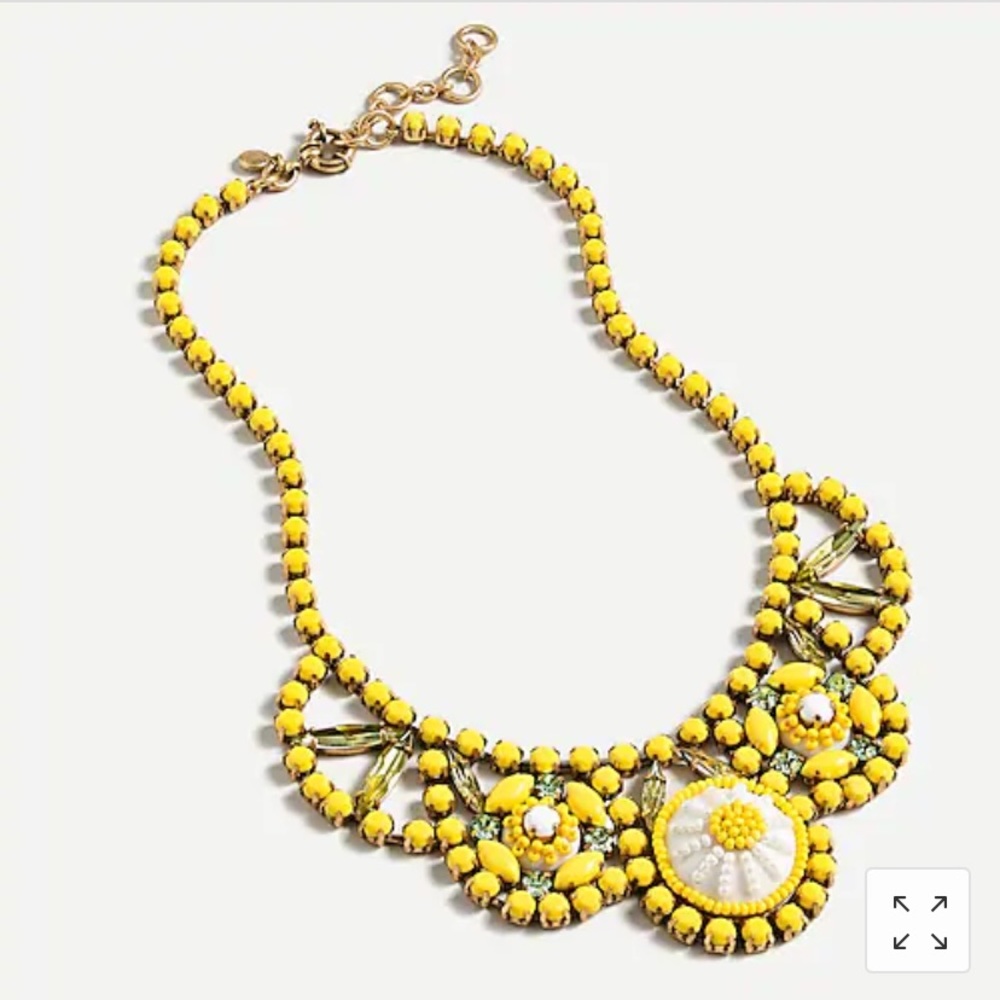 J. Crew Yellow and Gold Statement Necklace